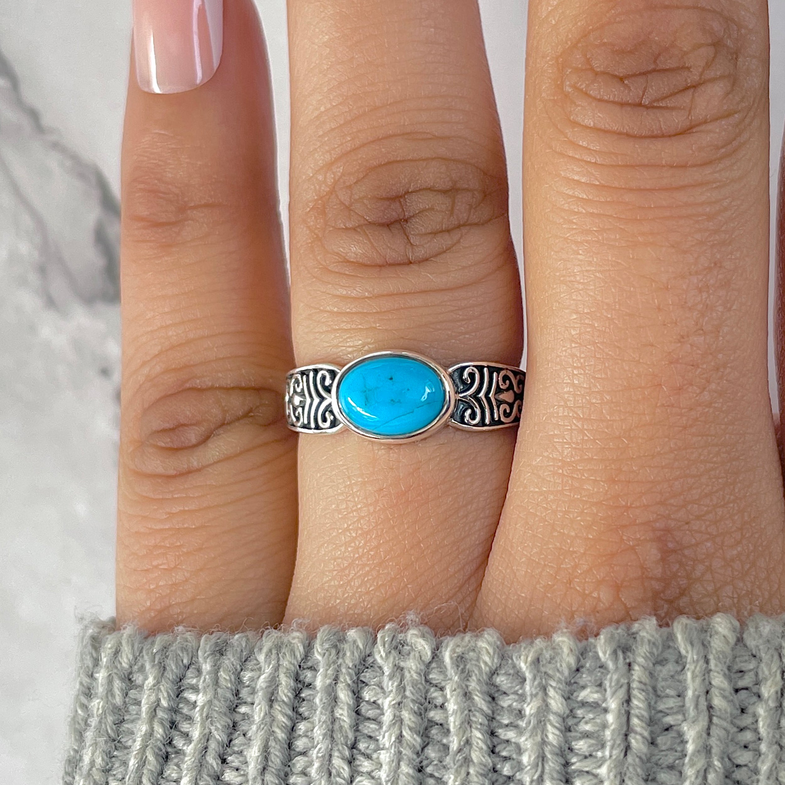 Turquoise Ring-(TRQ-RDR-1285.)