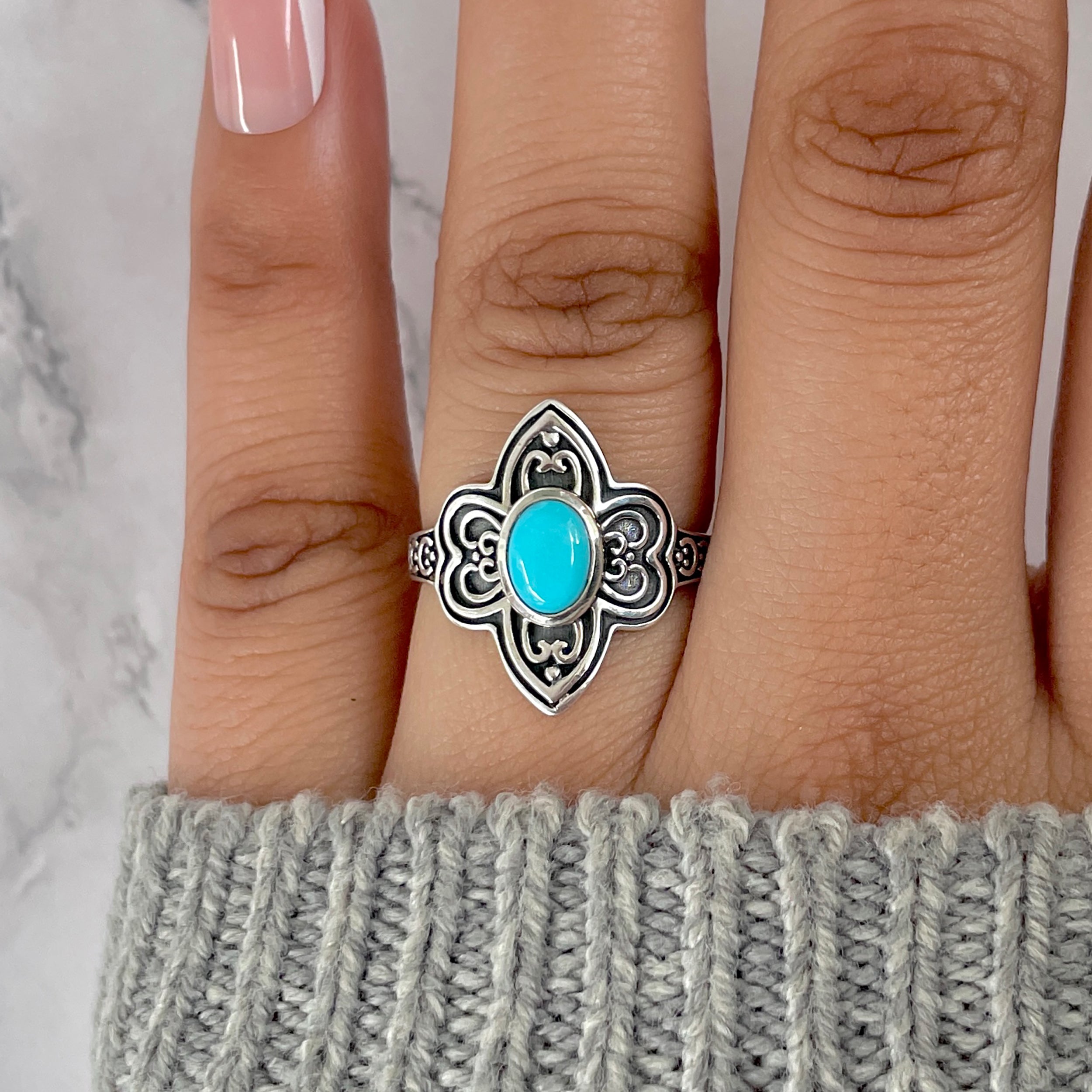 Turquoise Ring-(TRQ-RDR-1309.)