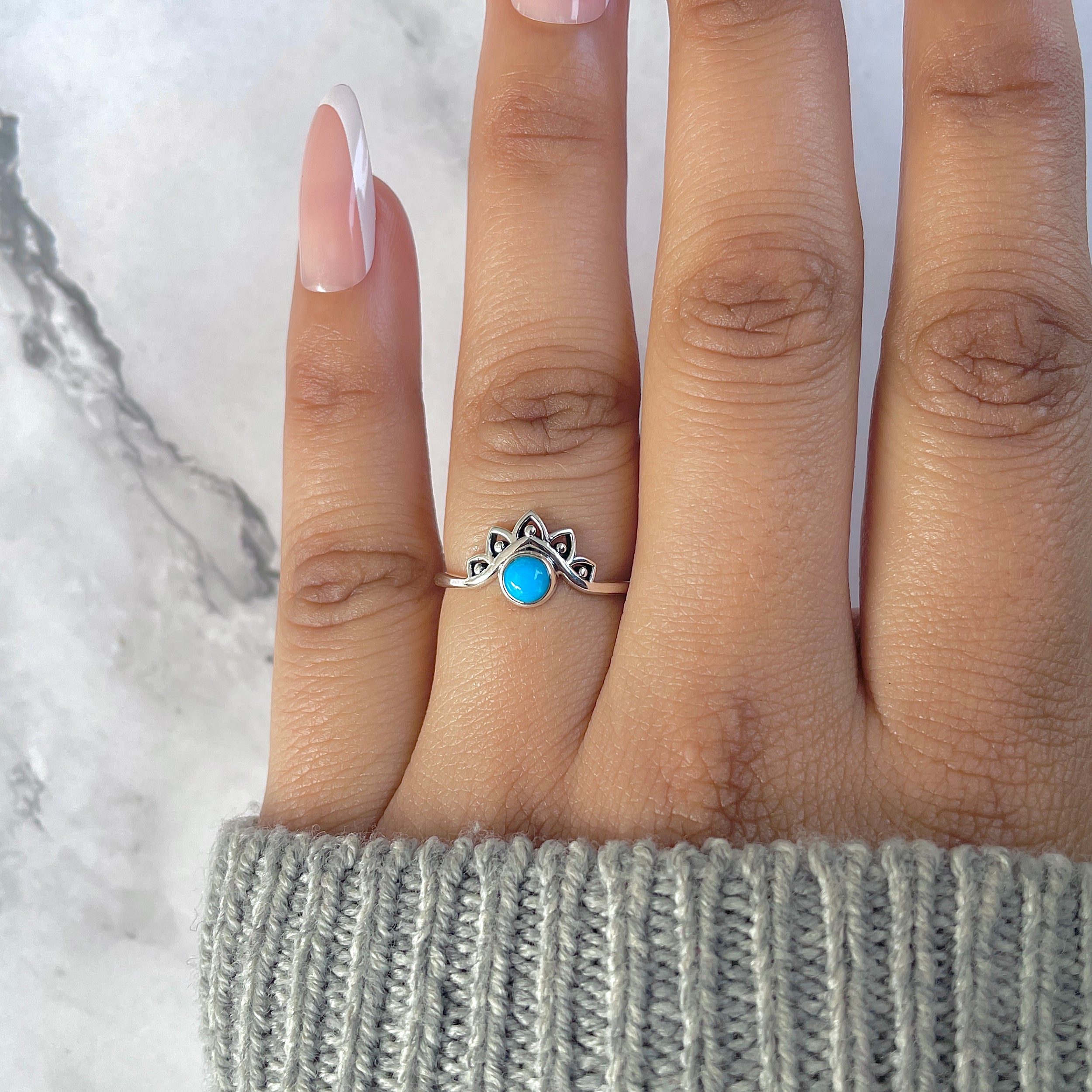 Turquoise Ring-(TRQ-RDR-1342.)