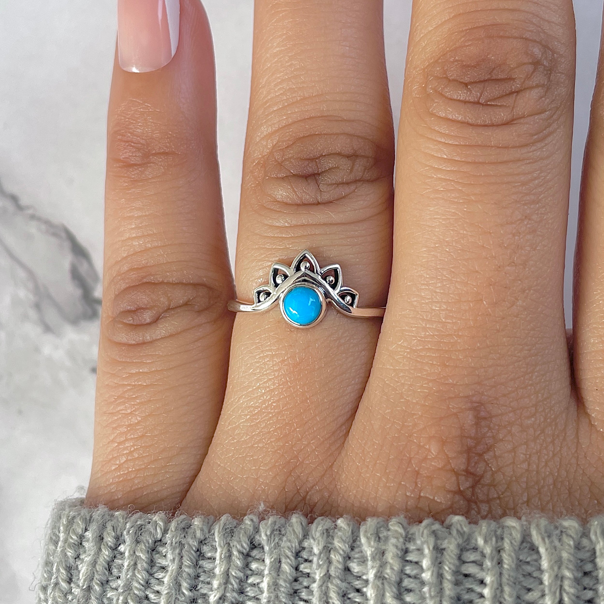 Turquoise Ring-(TRQ-RDR-1342.)