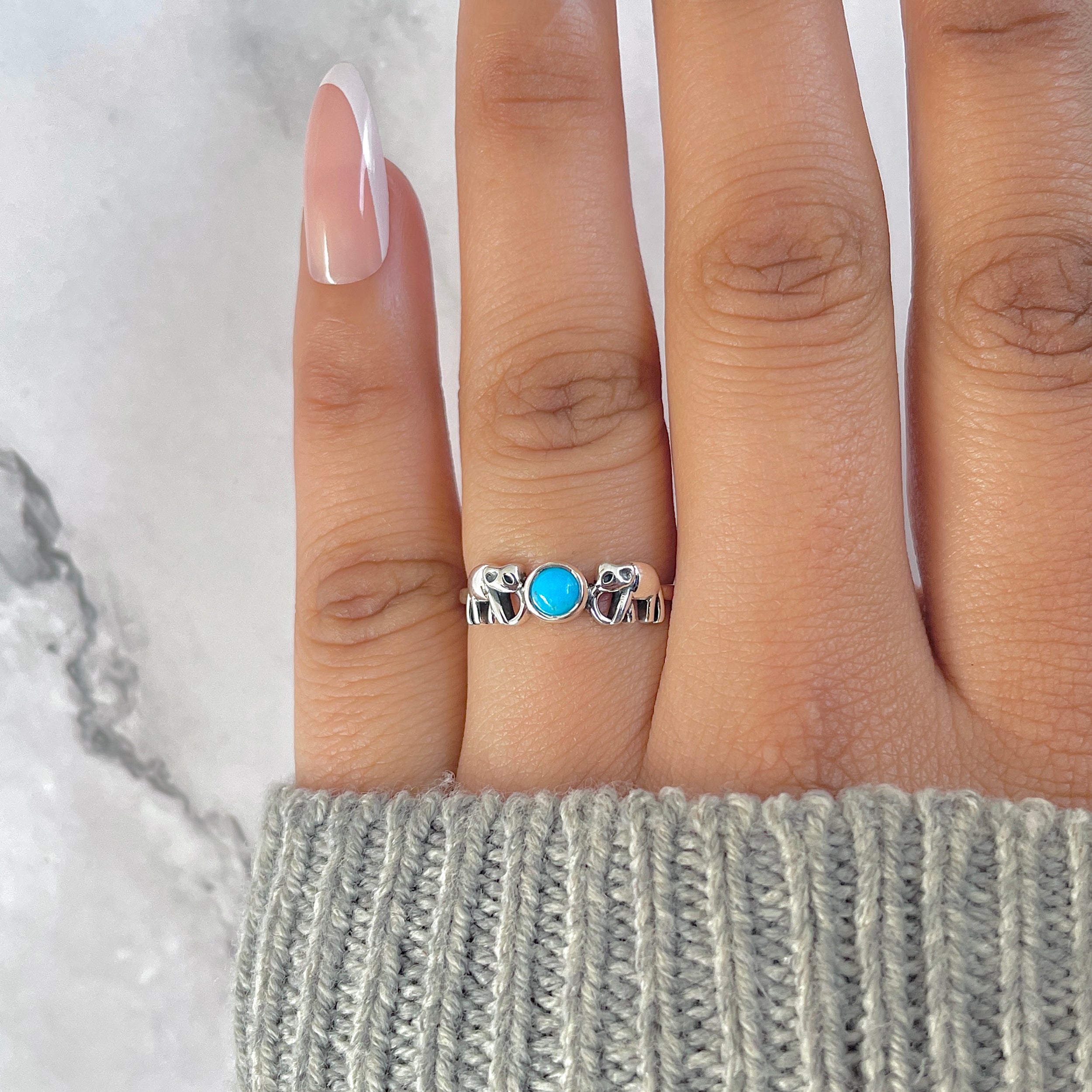 Turquoise Elephant Ring-(TRQ-RDR-1347.)