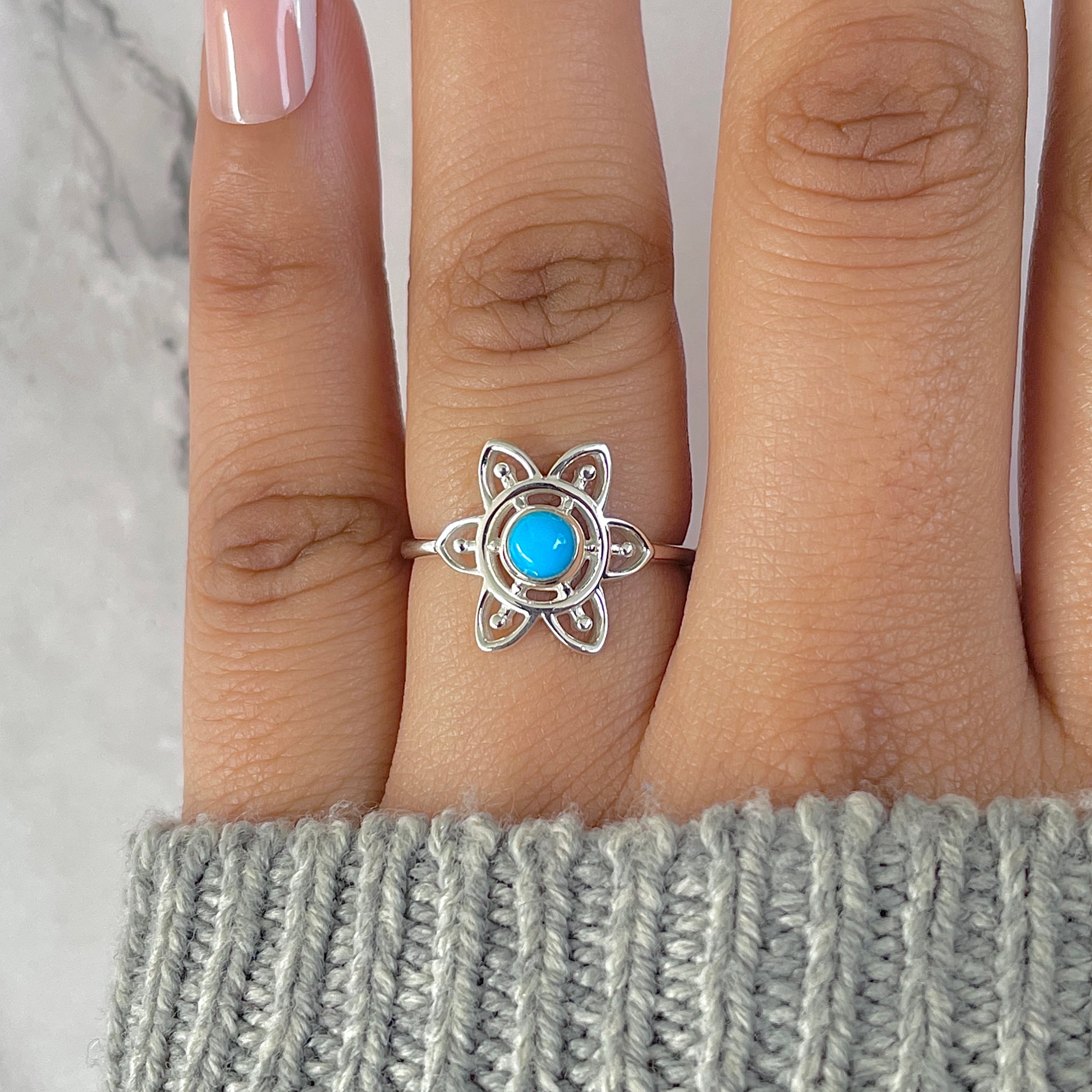 Turquoise Ring-(TRQ-RDR-1357.)