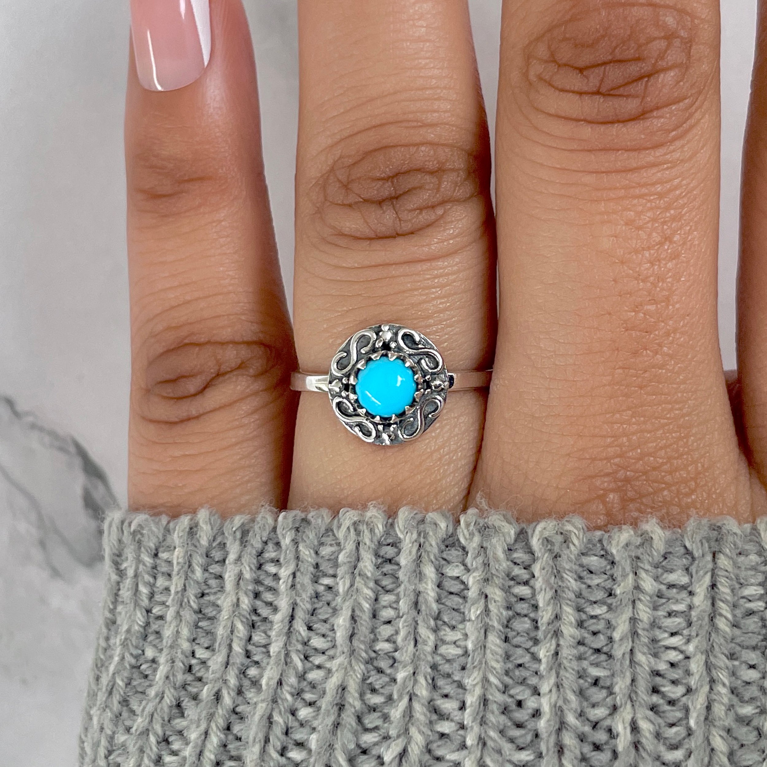Turquoise Ring-(TRQ-RDR-1469.)