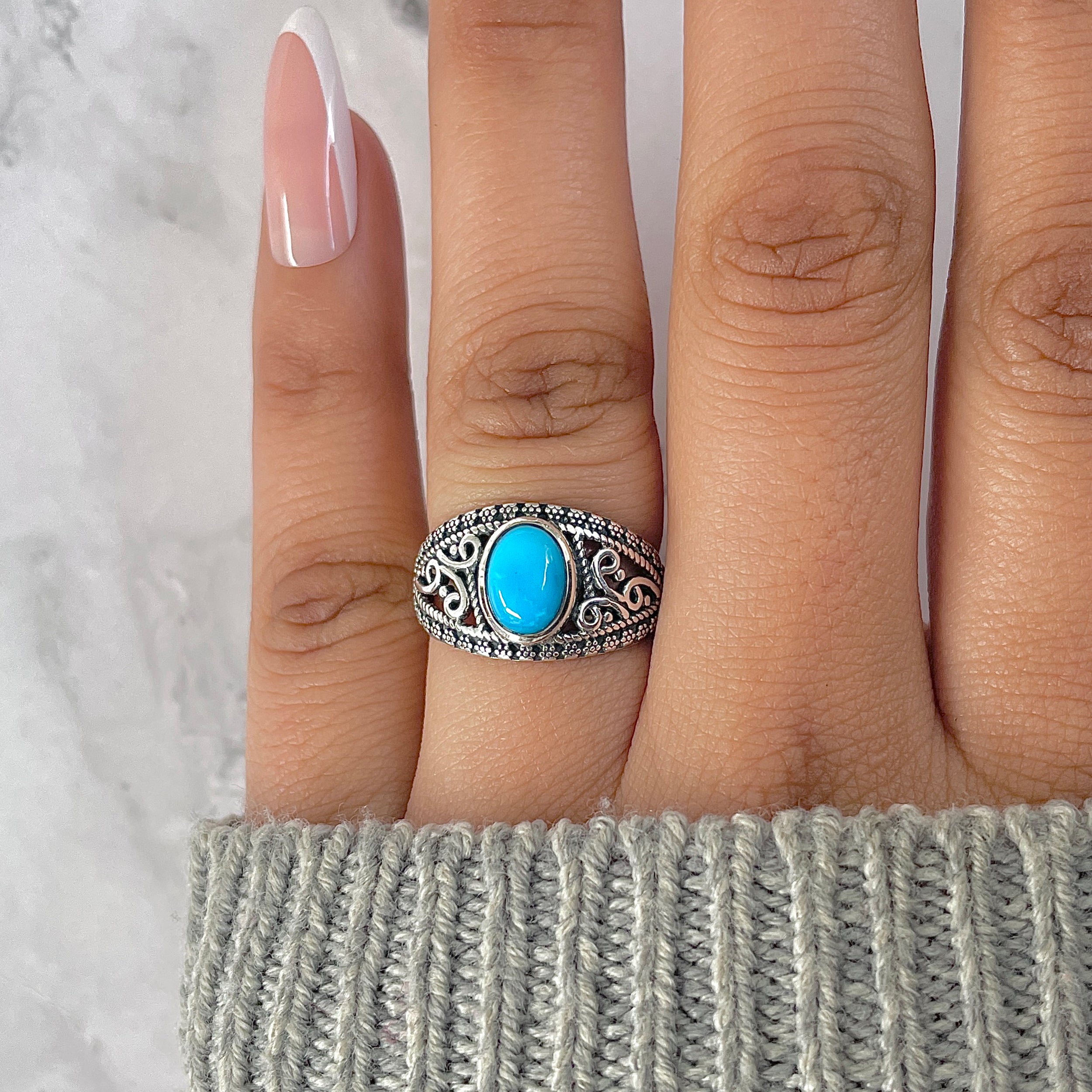 Turquoise Ring-(TRQ-RDR-738.)
