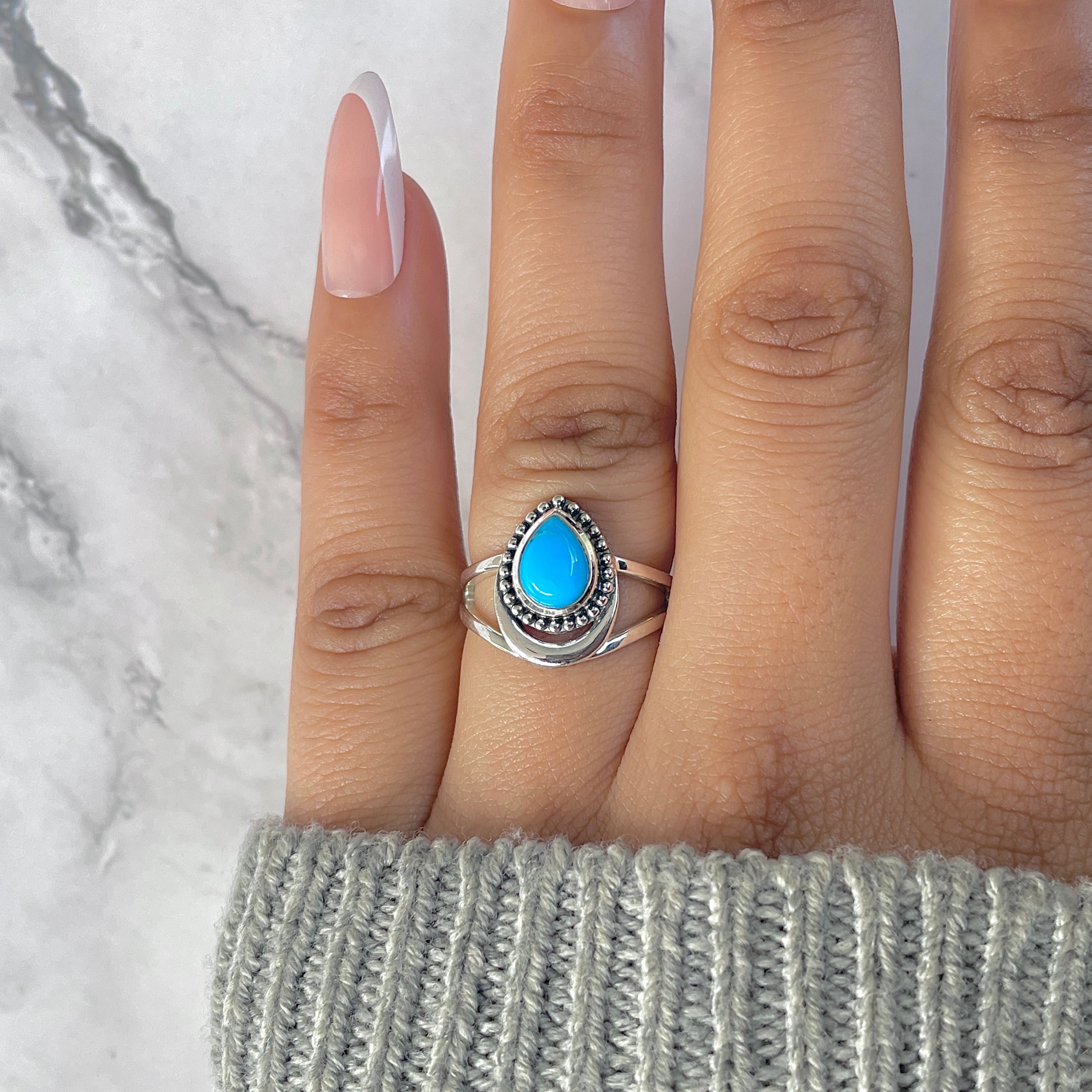 Turquoise Ring-(TRQ-RDR-746.)