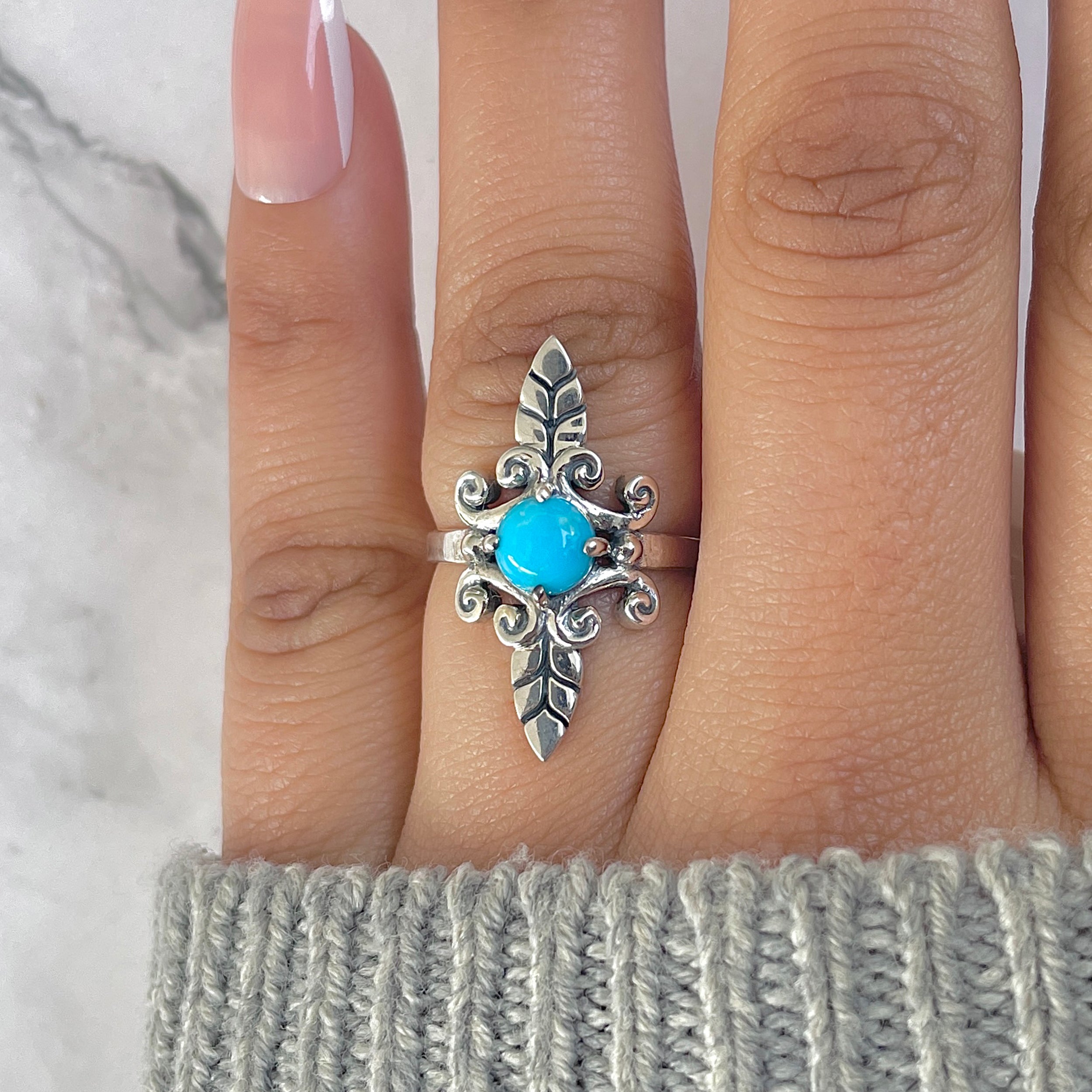 Turquoise Ring-(TRQ-RDR-772.)