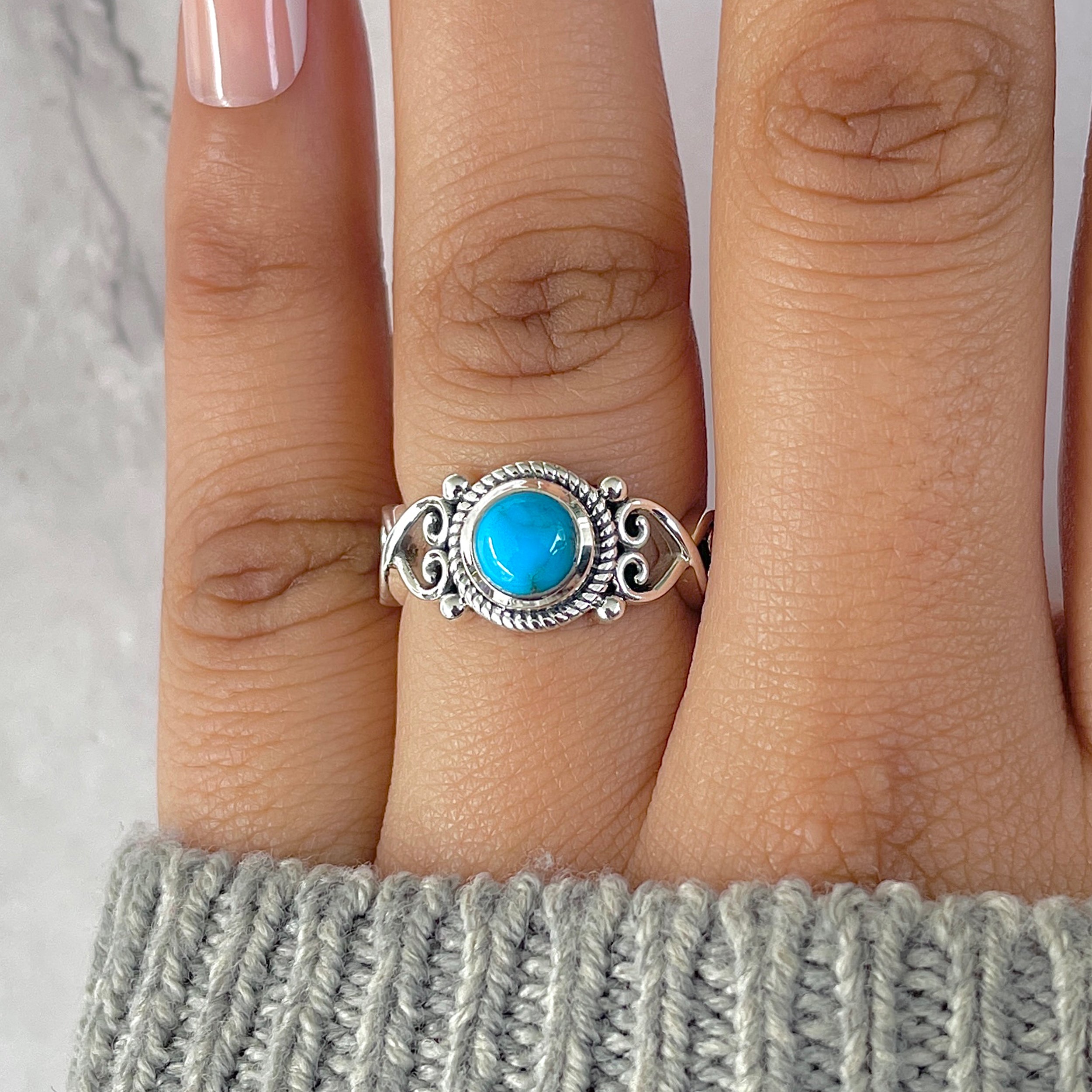 Turquoise Ring-(TRQ-RDR-828.)