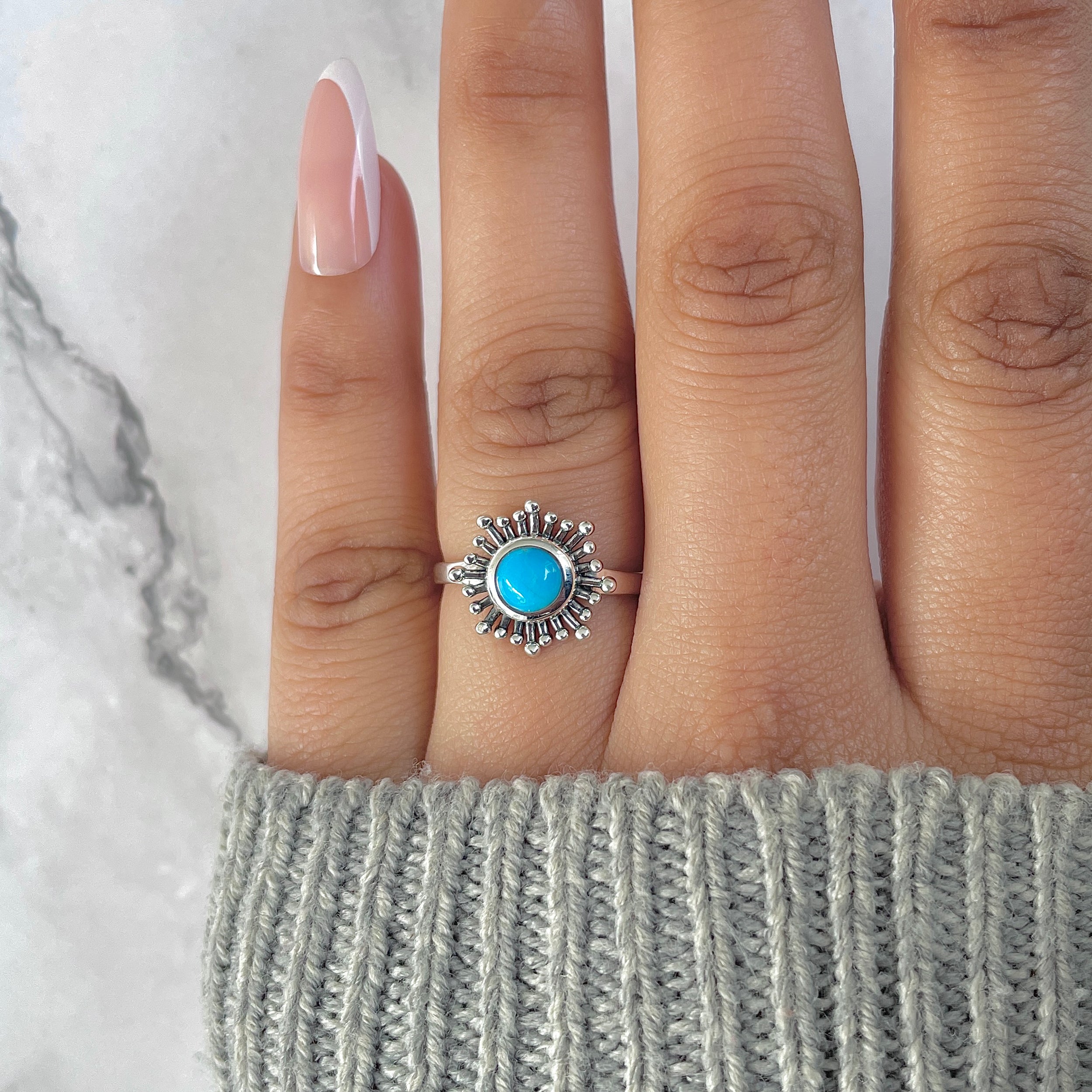 Turquoise Ring-(TRQ-RDR-842.)