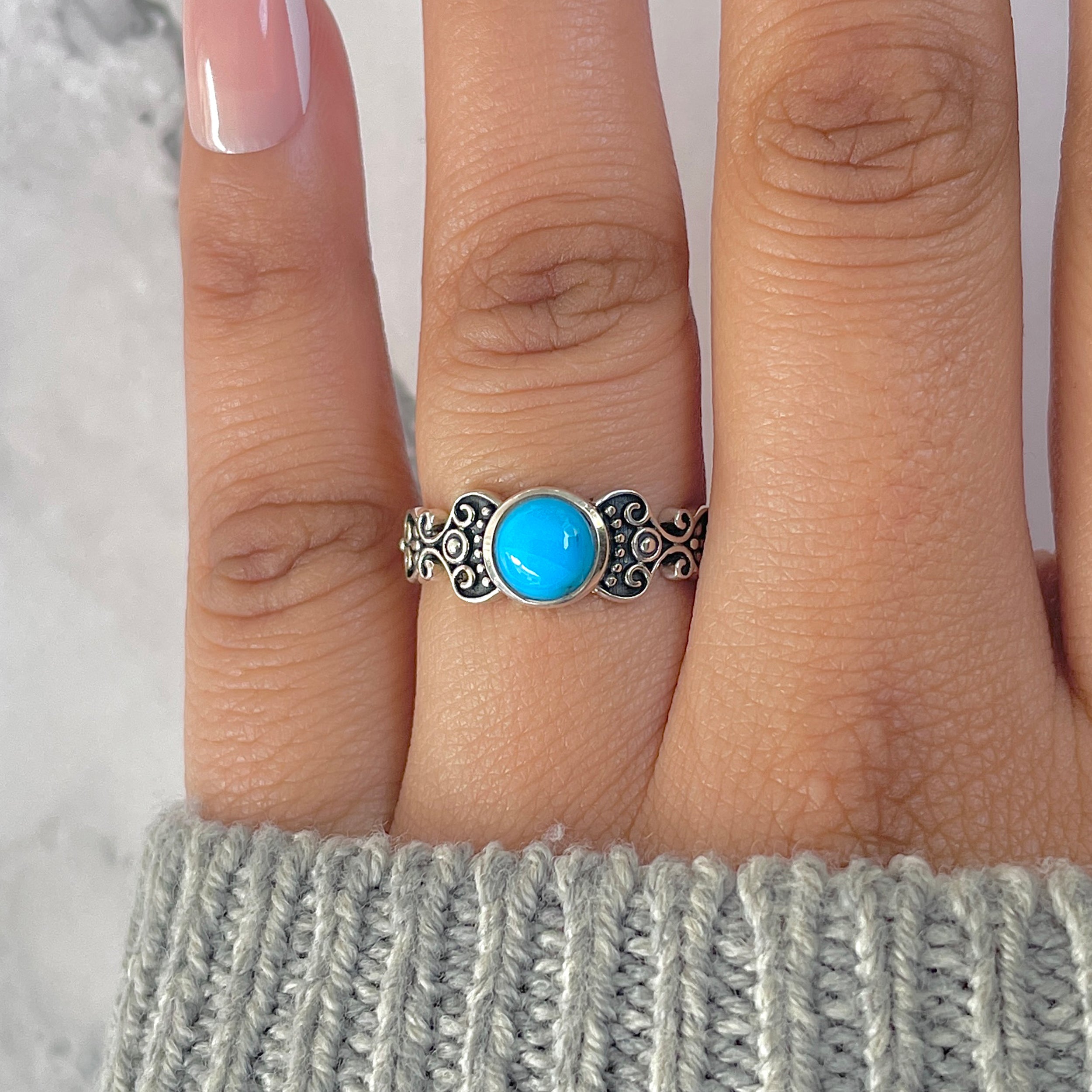 Turquoise Ring-(TRQ-RDR-936.)