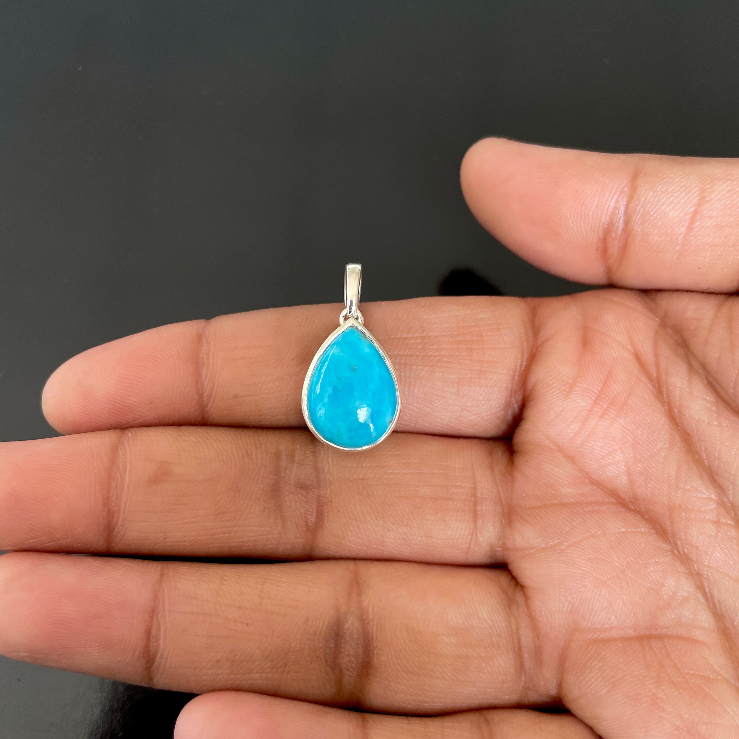 Turquoise Pendant-(TRQ-RDP-474.)