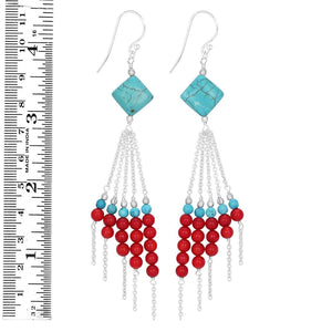 turqoise-red-coral-beaded-earring