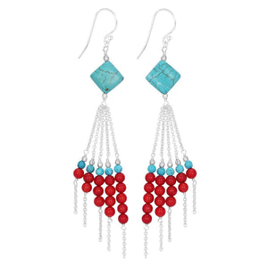 turqoise-red-coral-beaded-earring