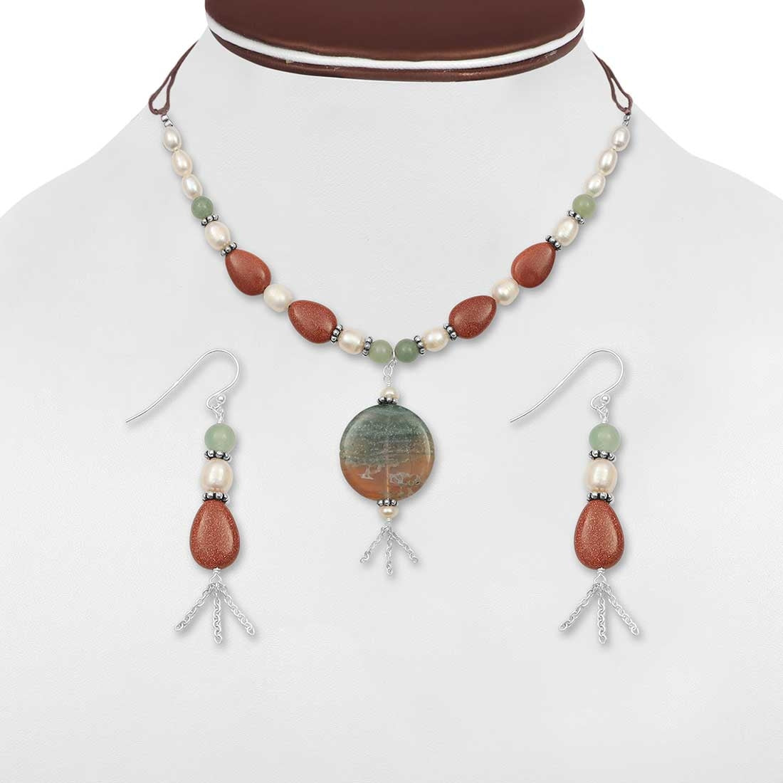 sunstone-pearl-green-jasper-beaded-jewelry-set-bdd-12-1614