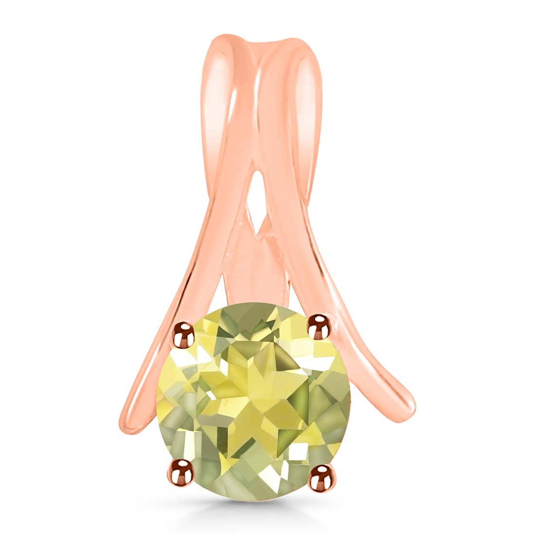 Lemon Quartz Pendant-(LEM-RDP-213.)