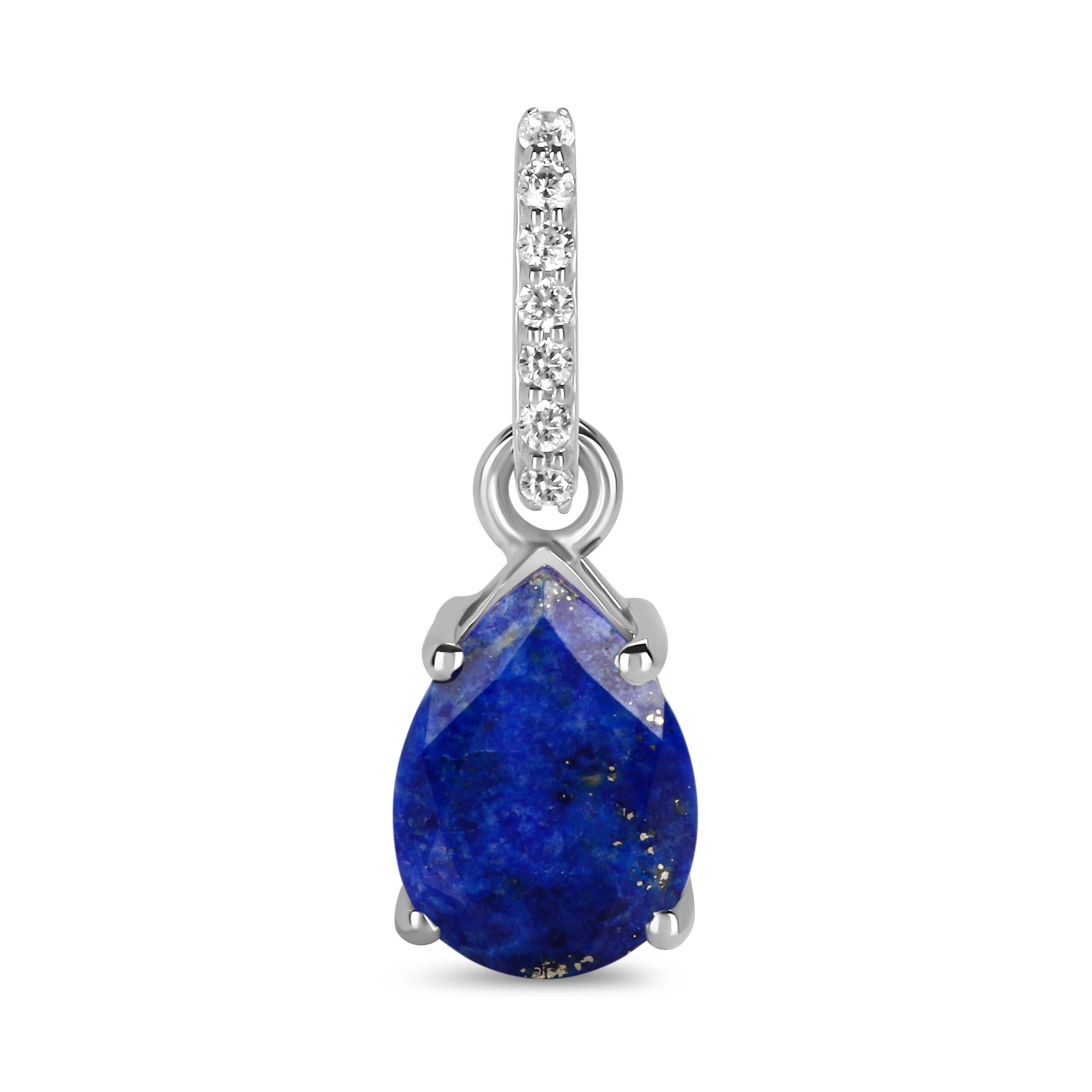 Lapis & White Topaz Pendant-(LLP-RP-76.) – Rananjay Exports Lapis & White Topaz Pendant-(LLP-RP-76.) – Rananjay Exports
