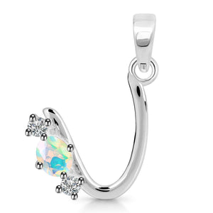 opal-white-topaz-alphabet-u-pendant-opl-rda-73