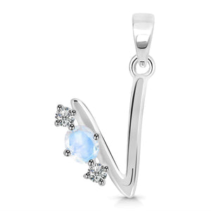 moonstone-white-topaz-alphabet-v-pendant-rbm-rda-74