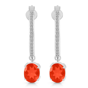 red-onyx-white-topaz-hoop-earring-rox-rde-1469