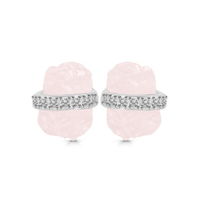 rose-quartz-raw-crystal-white-topaz-stud-earring-rsq-re-381