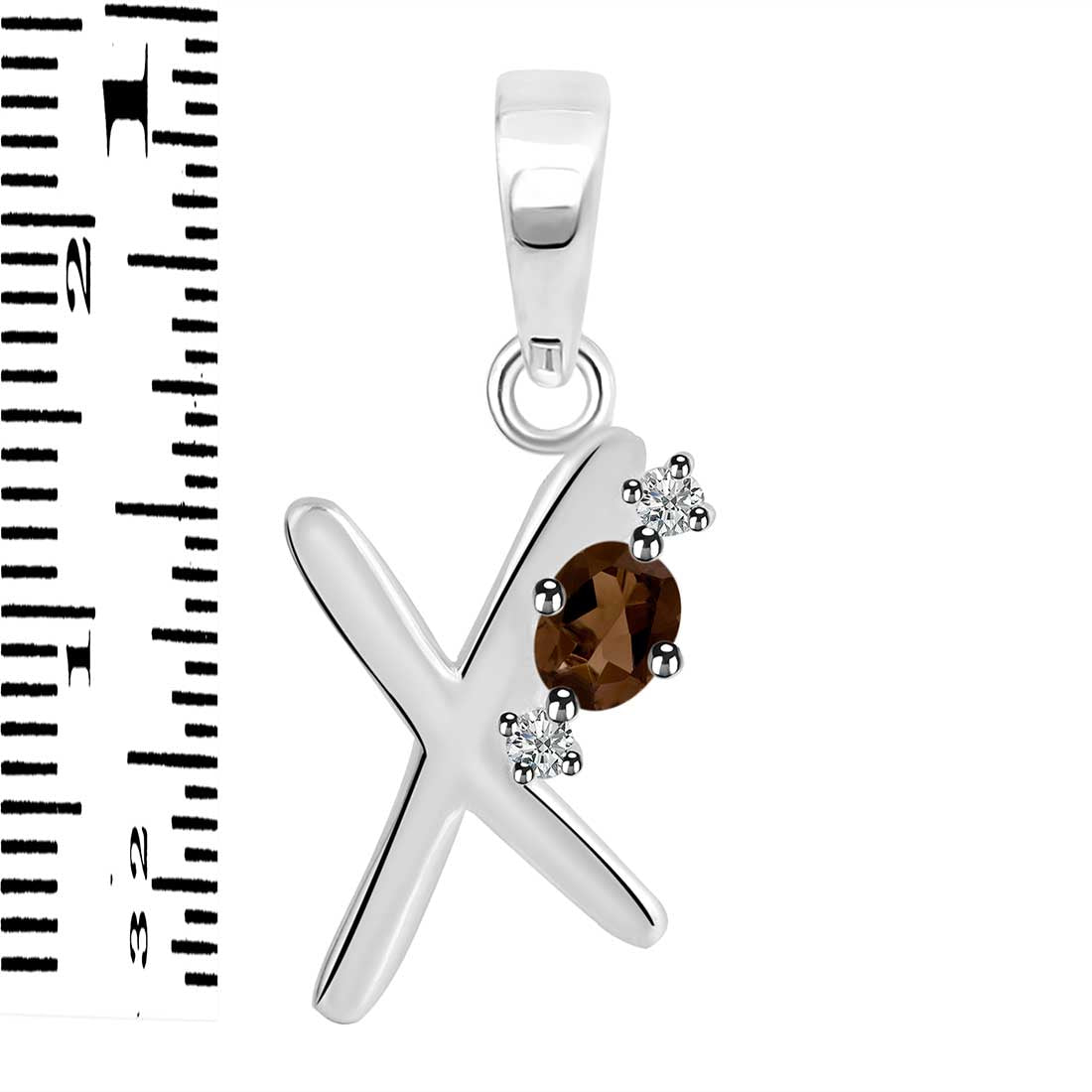 smoky-white-topaz-alphabet-x-pendant-smy-rda-24
