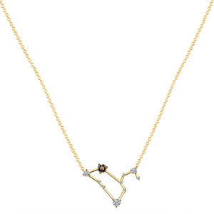 leo-zodiac-star-constellation-smoky-white-topaz-necklace-smy-rdn-493