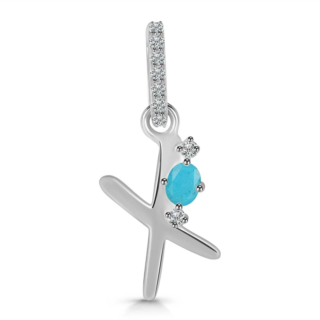 turquoise-white-topaz-alphabet-x-pendant-trq-rda-50