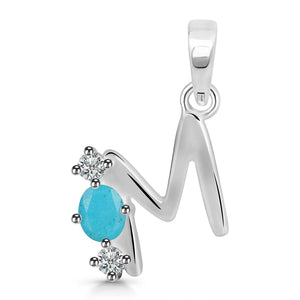 turquoise-white-topaz-alphabet-m-pendant-trq-rda-65