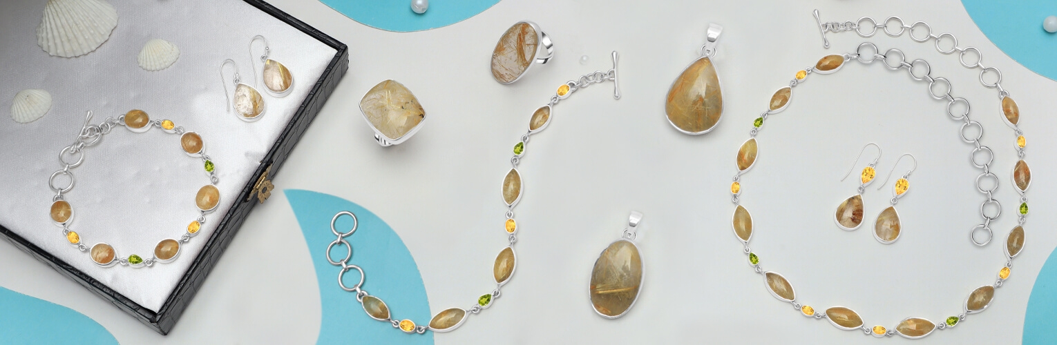 Golden Rutile Quartz Jewelry