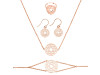 Heart Chakra Plain Silver Jewelry Set PS-RDR-322 / RDE-543 / RDN-11 / RDB-11.