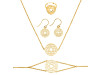 Heart Chakra Plain Silver Jewelry Set PS-RDR-322 / RDE-543 / RDN-11 / RDB-11.