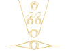 Horse Shoe Plain Silver Jewelry Set PS-RDR-312 / RDE-533 / RDN-1 / RDB-1.