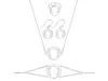 Horse Shoe Plain Silver Jewelry Set PS-RDR-312 / RDE-533 / RDN-1 / RDB-1.