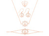 Human Body Chakra Plain Silver Jewelry Set PS-RDR-325 / RDE-546 / RDN-14 / RDB-14.