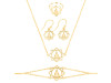 Human Body Chakra Plain Silver Jewelry Set PS-RDR-325 / RDE-546 / RDN-14 / RDB-14.