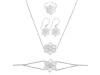 Unity Of Religions Plain Silver Jewelry Set PS-RDR-324 / RDE-545 / RDN-13 / RDB-13.