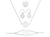 Heart Chakra Plain Silver Jewelry Set PS-RDR-322 / RDE-543 / RDN-11 / RDB-11.