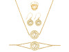 Solar Plexus Chakra Plain Silver Jewelry Set PS-RDR-317 / RDE-538 / RDN-6 / RDB-6.