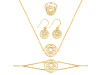 Sacral Chakra Plain Silver Jewelry Set PS-RDR-318 / RDE-539 / RDN-7 / RDB-7.