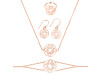 Base Chakra Plain Silver Jewelry Set PS-RDR-321 / RDE-542 / RDN-10 / RDB-10.