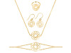 Base Chakra Plain Silver Jewelry Set PS-RDR-321 / RDE-542 / RDN-10 / RDB-10.