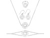 Base Chakra Plain Silver Jewelry Set PS-RDR-321 / RDE-542 / RDN-10 / RDB-10.