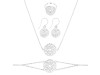 Crown Chakra Plain Silver Jewelry Set PS-RDR-320 / RDE-541 / RDN-9 / RDB-9.