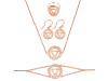 Throat Chakra Plain Silver Jewelry Set PS-RDR-319 / RDE-540 / RDN-8 / RDB-8.