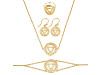 Throat Chakra Plain Silver Jewelry Set PS-RDR-319 / RDE-540 / RDN-8 / RDB-8.