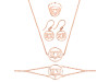 Lotus Plain Silver Jewelry Set PS-RDR-315 / RDE-536 / RDN-4 / RDB-4.