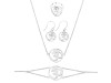 Om Plain Silver Jewelry Set PS-RDR-323 / RDE-544 / RDN-12 / RDB-12.