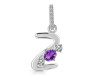 Amethyst & White Topaz Alphabet Z Pendant AMT-RDA-104.