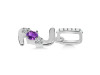 Amethyst & White Topaz Alphabet Z Pendant AMT-RDA-104.