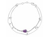 Amethyst  Raw Crystal & White Topaz Bracelet AMT-RDB-168.