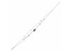 Amethyst  Raw Crystal & White Topaz Bracelet AMT-RDB-168.